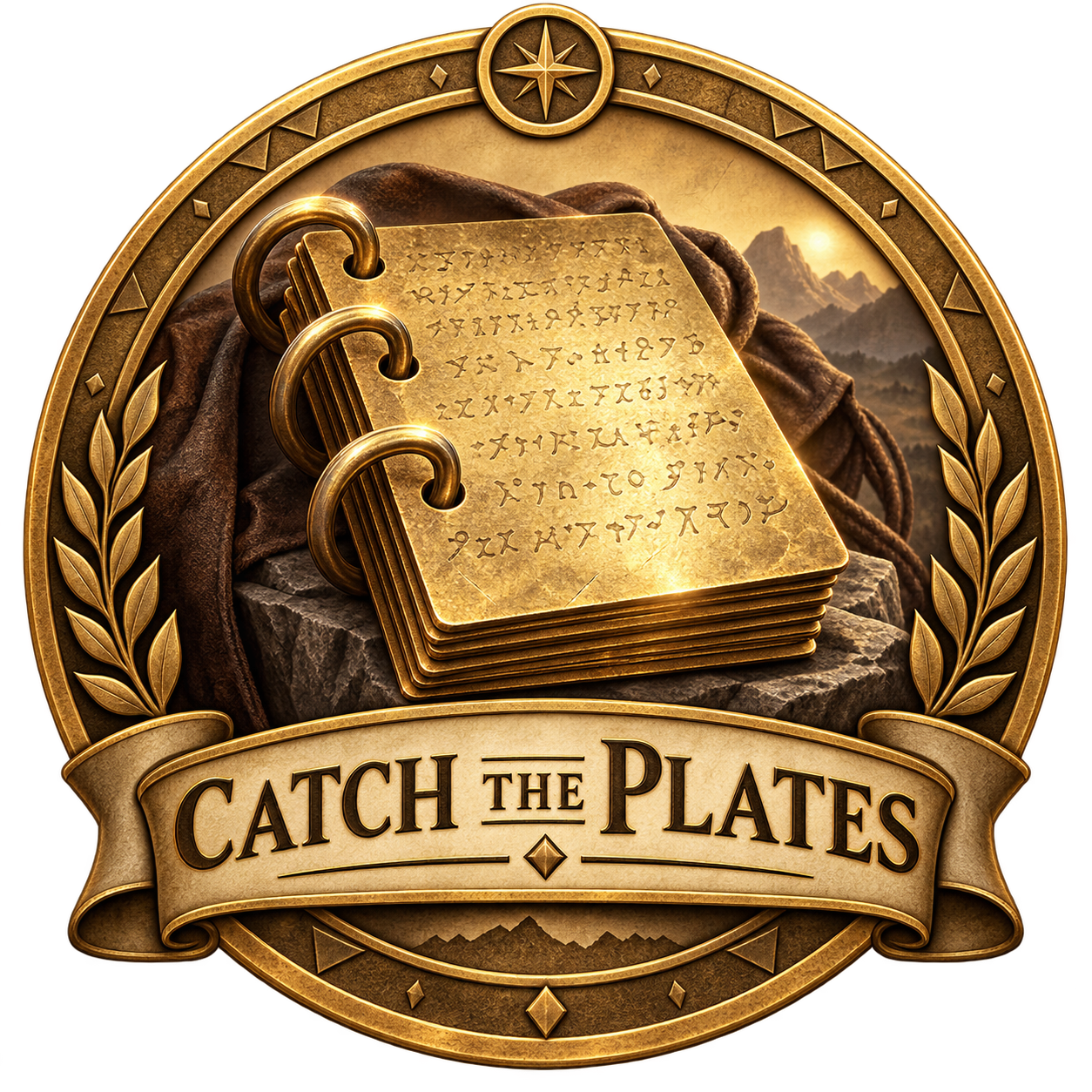 Golden plates emblem for Catch the Plates