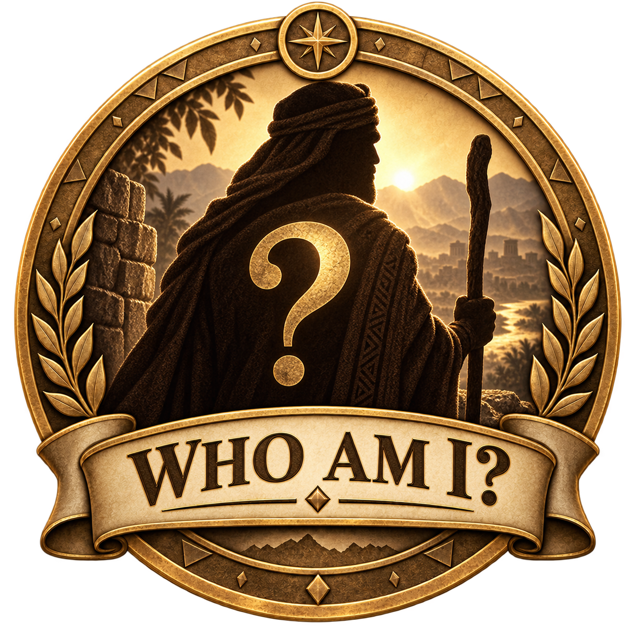 Mystery figure emblem for Who Am I